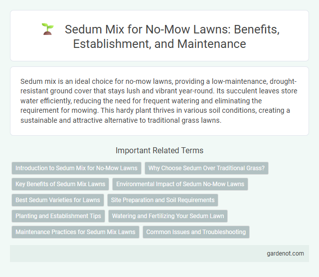 Sedum Mix for No-Mow Lawns: Benefits, Establishment, and Maintenance