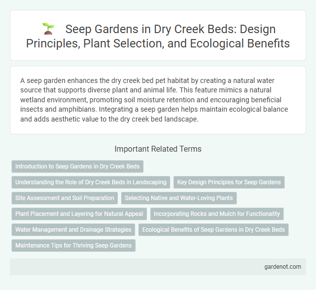 Seep Gardens in Dry Creek Beds: Design Principles, Plant Selection, and Ecological Benefits