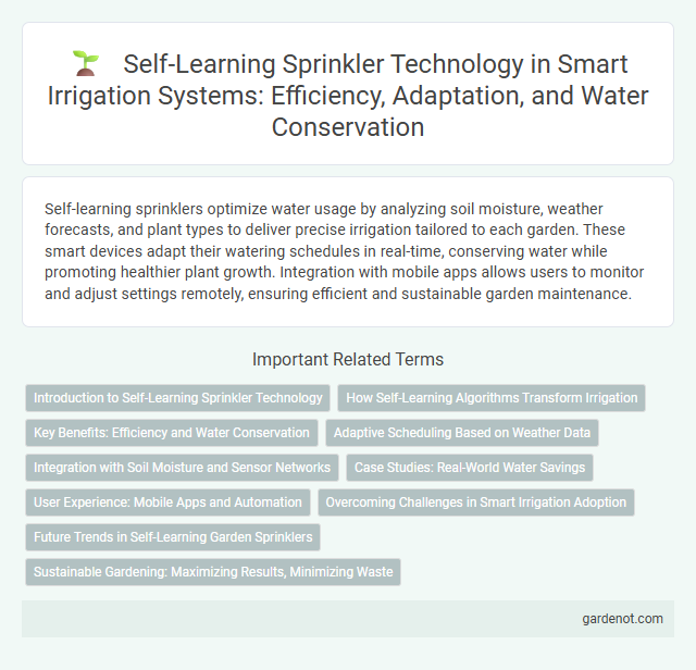 Self-Learning Sprinkler Technology in Smart Irrigation Systems: Efficiency, Adaptation, and Water Conservation