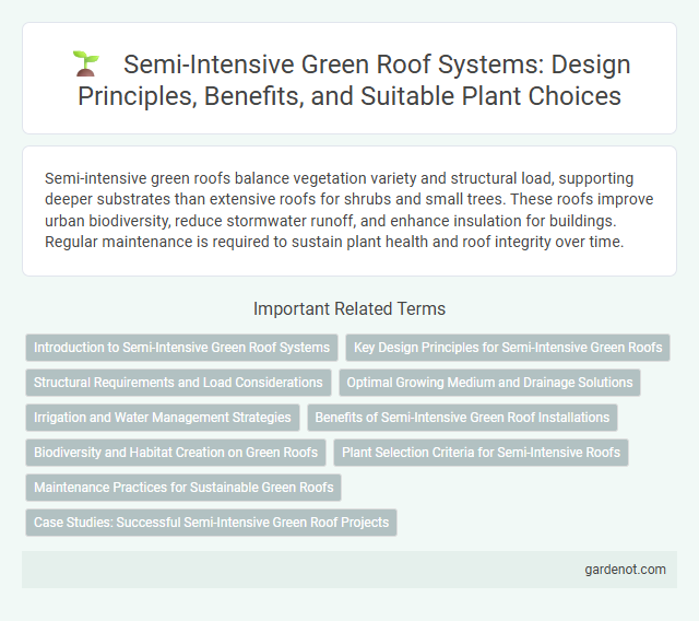Semi-Intensive Green Roof Systems: Design Principles, Benefits, and Suitable Plant Choices