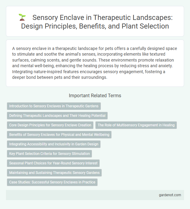 Sensory Enclave in Therapeutic Landscapes: Design Principles, Benefits, and Plant Selection