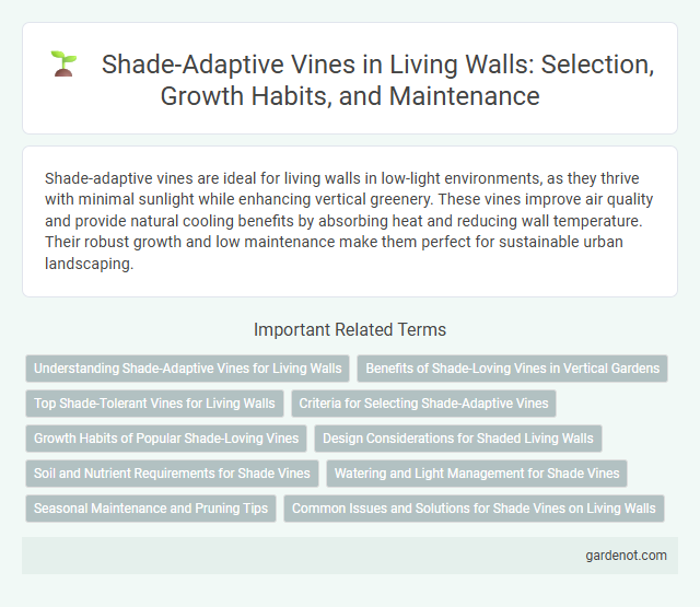 Shade-Adaptive Vines in Living Walls: Selection, Growth Habits, and Maintenance