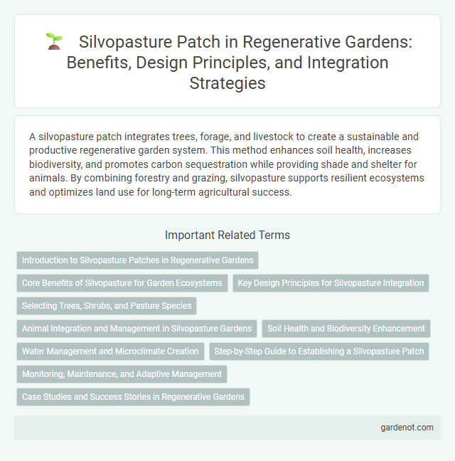 Silvopasture Patch in Regenerative Gardens: Benefits, Design Principles, and Integration Strategies