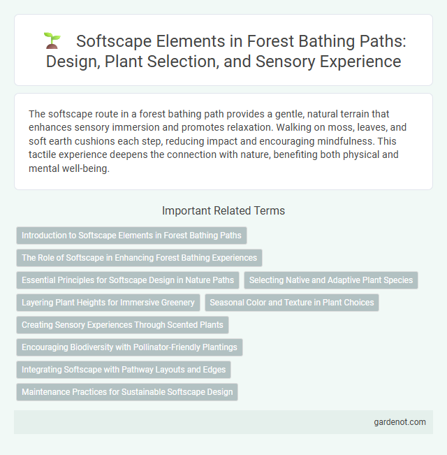 Softscape Elements in Forest Bathing Paths: Design, Plant Selection, and Sensory Experience