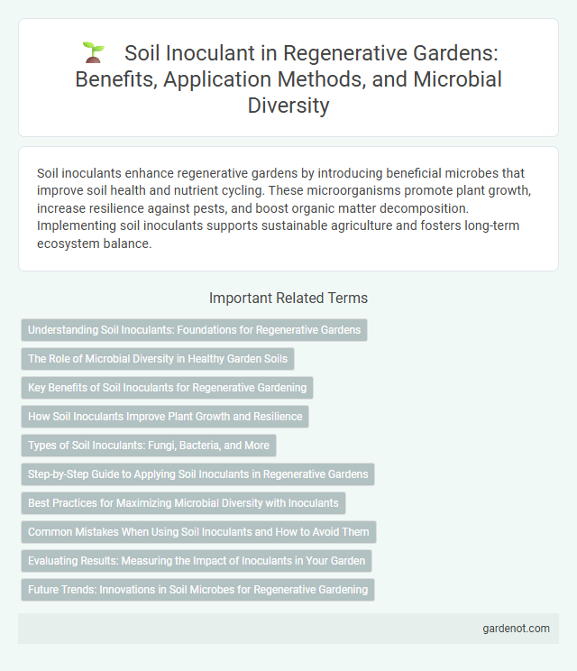 Soil Inoculant in Regenerative Gardens: Benefits, Application Methods, and Microbial Diversity