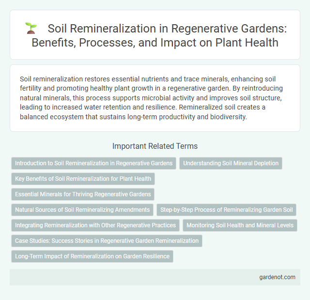Soil Remineralization in Regenerative Gardens: Benefits, Processes, and Impact on Plant Health