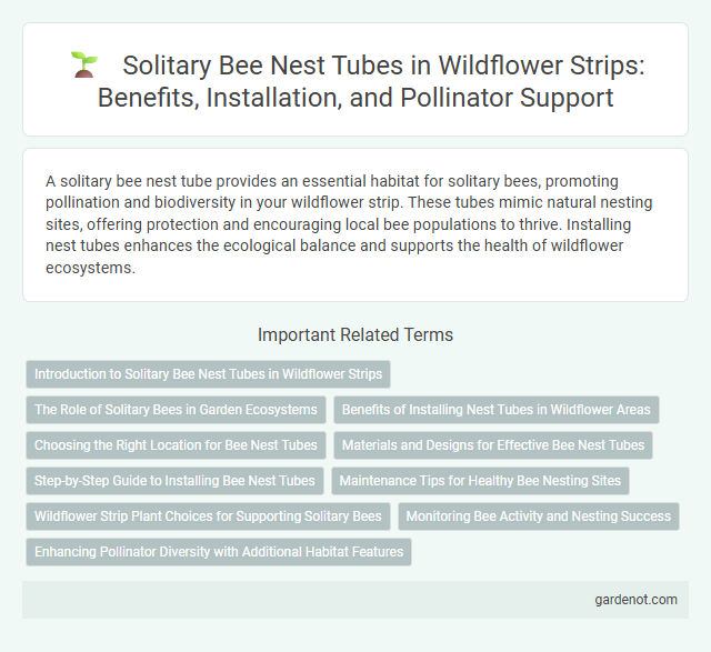 Solitary Bee Nest Tubes in Wildflower Strips: Benefits, Installation, and Pollinator Support