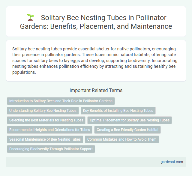 Solitary Bee Nesting Tubes in Pollinator Gardens: Benefits, Placement, and Maintenance