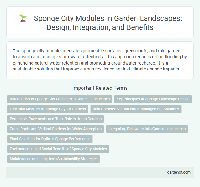Sponge City Modules in Garden Landscapes: Design, Integration, and Benefits