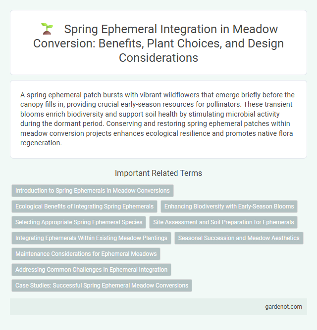 Spring Ephemeral Integration in Meadow Conversion: Benefits, Plant Choices, and Design Considerations