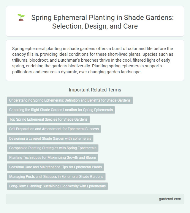 Spring Ephemeral Planting in Shade Gardens: Selection, Design, and Care