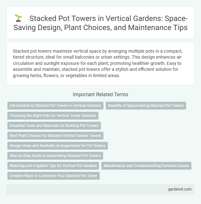Stacked Pot Towers in Vertical Gardens: Space-Saving Design, Plant Choices, and Maintenance Tips