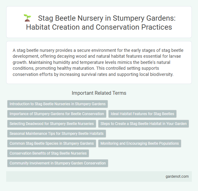 Stag Beetle Nursery in Stumpery Gardens: Habitat Creation and Conservation Practices