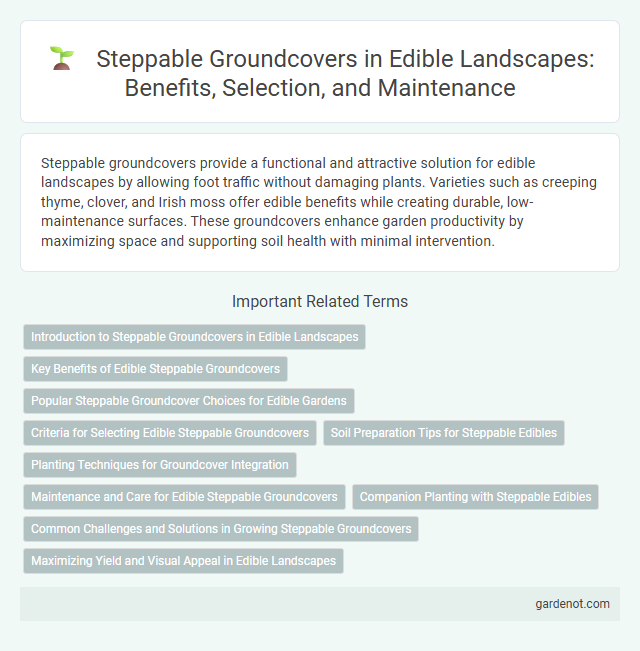 Steppable Groundcovers in Edible Landscapes: Benefits, Selection, and Maintenance