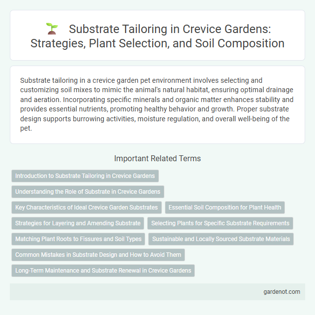 Substrate Tailoring in Crevice Gardens: Strategies, Plant Selection, and Soil Composition