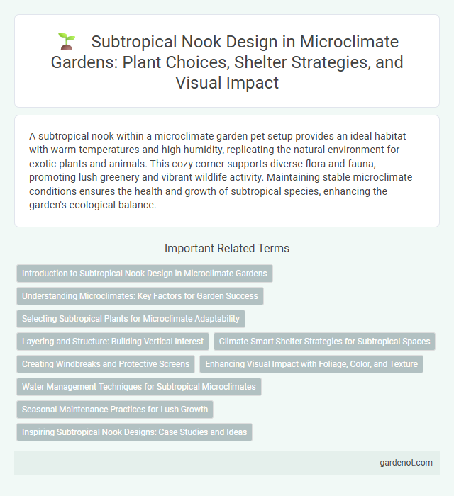 Subtropical Nook Design in Microclimate Gardens: Plant Choices, Shelter Strategies, and Visual Impact