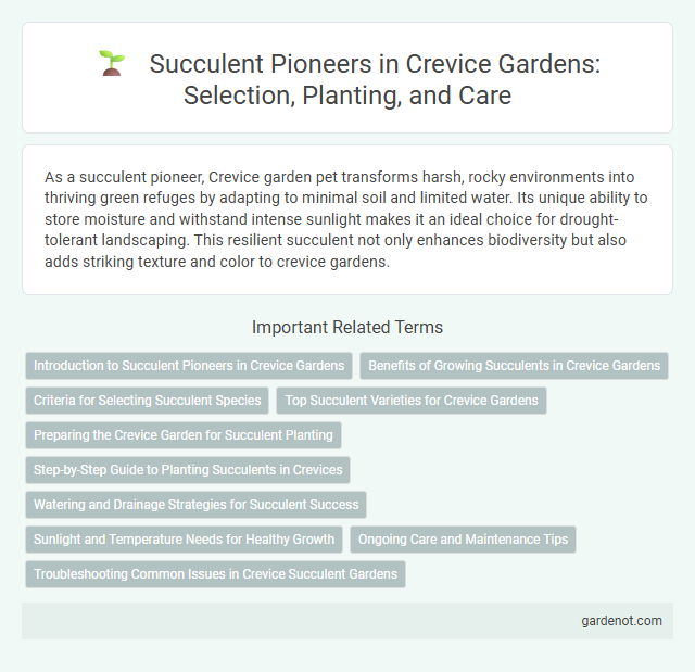 Succulent Pioneers in Crevice Gardens: Selection, Planting, and Care