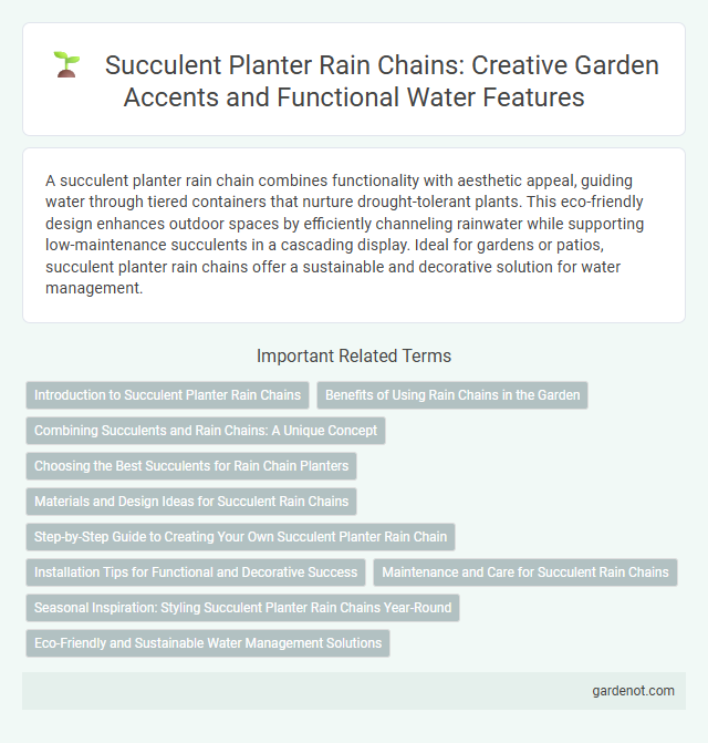 Succulent Planter Rain Chains: Creative Garden Accents and Functional Water Features