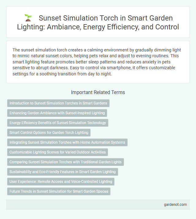 Sunset Simulation Torch in Smart Garden Lighting: Ambiance, Energy Efficiency, and Control