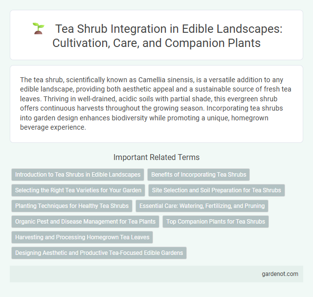 Tea Shrub Integration in Edible Landscapes: Cultivation, Care, and Companion Plants