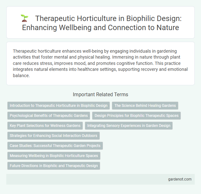 Therapeutic Horticulture in Biophilic Design: Enhancing Wellbeing and Connection to Nature