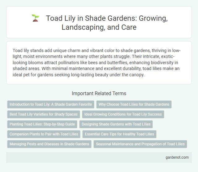 Toad Lily in Shade Gardens: Growing, Landscaping, and Care