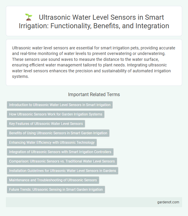 Ultrasonic Water Level Sensors in Smart Irrigation: Functionality, Benefits, and Integration