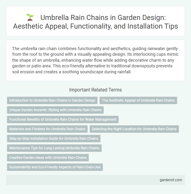 Umbrella Rain Chains in Garden Design: Aesthetic Appeal, Functionality, and Installation Tips
