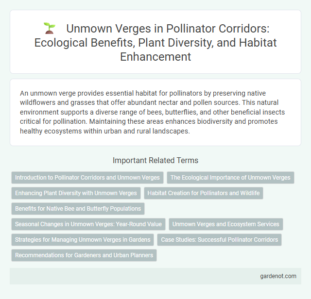 Unmown Verges in Pollinator Corridors: Ecological Benefits, Plant Diversity, and Habitat Enhancement