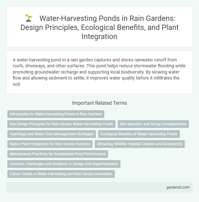 Water-Harvesting Ponds in Rain Gardens: Design Principles, Ecological Benefits, and Plant Integration