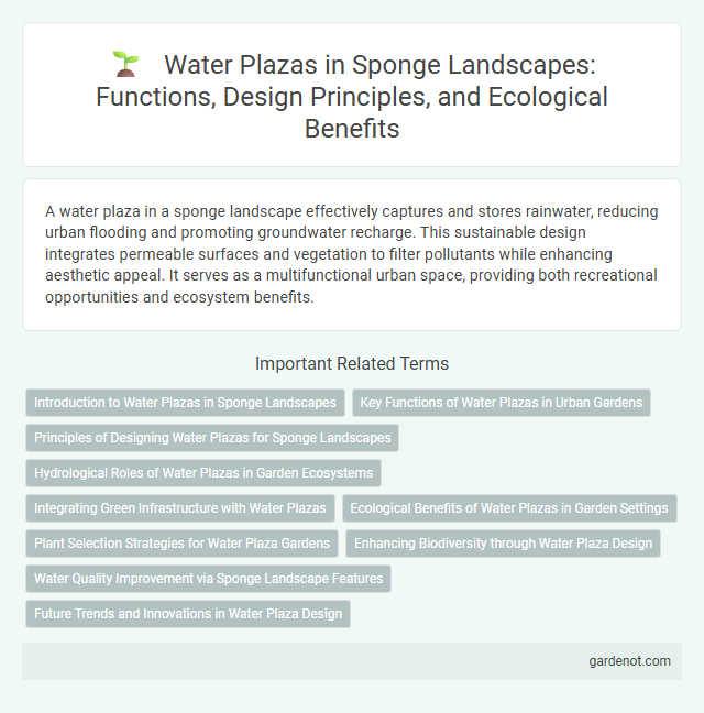 Water Plazas in Sponge Landscapes: Functions, Design Principles, and Ecological Benefits