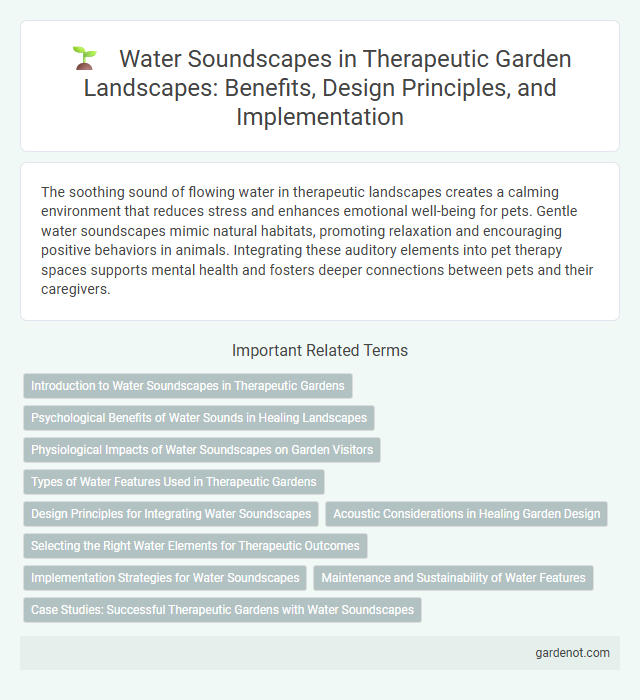 Water Soundscapes in Therapeutic Garden Landscapes: Benefits, Design Principles, and Implementation