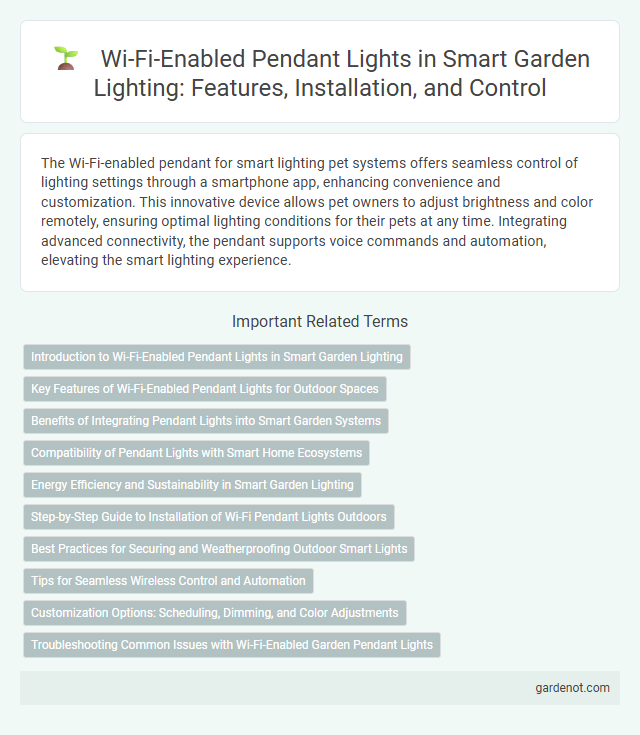 Wi-Fi-Enabled Pendant Lights in Smart Garden Lighting: Features, Installation, and Control