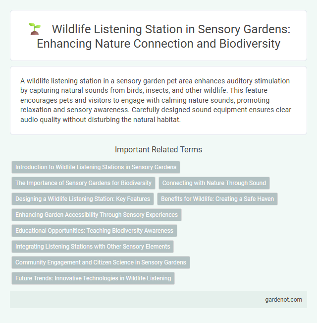 Wildlife Listening Station in Sensory Gardens: Enhancing Nature Connection and Biodiversity