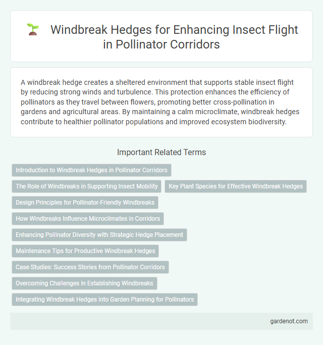 Windbreak Hedges for Enhancing Insect Flight in Pollinator Corridors