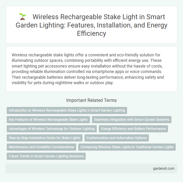 Wireless Rechargeable Stake Light in Smart Garden Lighting: Features, Installation, and Energy Efficiency