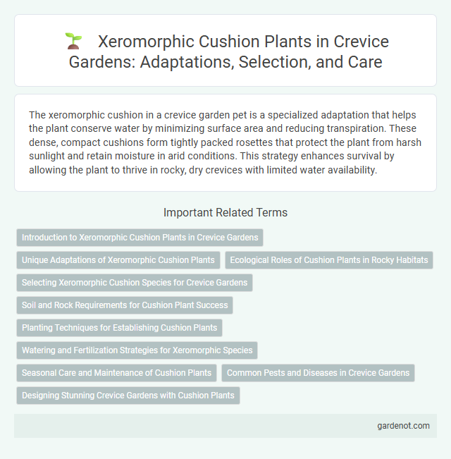 Xeromorphic Cushion Plants in Crevice Gardens: Adaptations, Selection, and Care