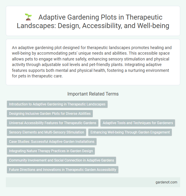 Adaptive Gardening Plots in Therapeutic Landscapes: Design, Accessibility, and Well-being