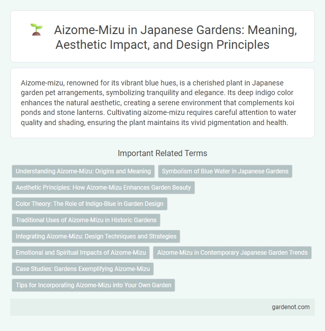Aizome-Mizu in Japanese Gardens: Meaning, Aesthetic Impact, and Design Principles