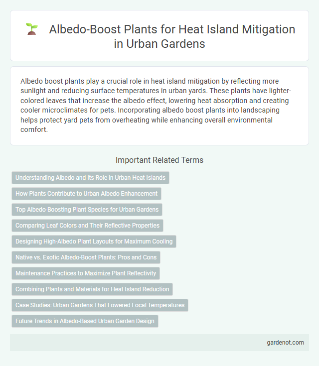 Albedo-Boost Plants for Heat Island Mitigation in Urban Gardens
