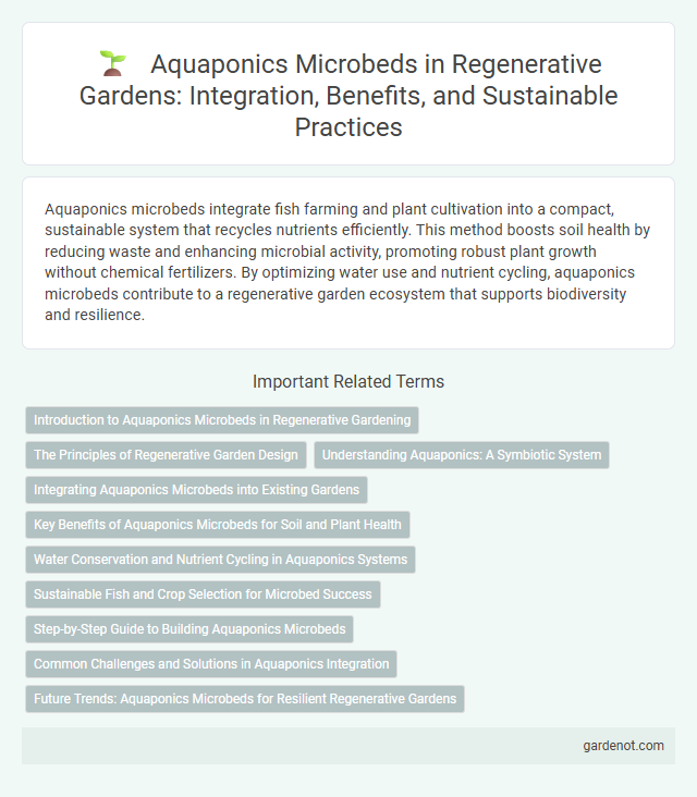 Aquaponics Microbeds in Regenerative Gardens: Integration, Benefits, and Sustainable Practices