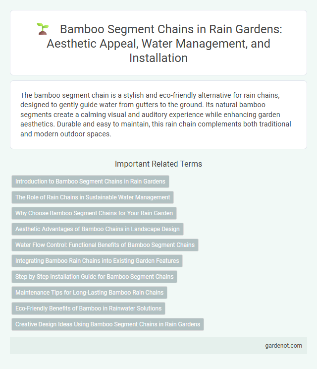Bamboo Segment Chains in Rain Gardens: Aesthetic Appeal, Water Management, and Installation