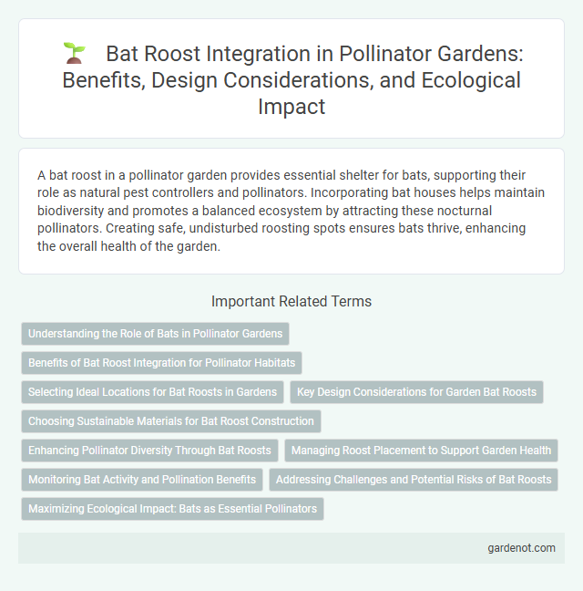 Bat Roost Integration in Pollinator Gardens: Benefits, Design Considerations, and Ecological Impact
