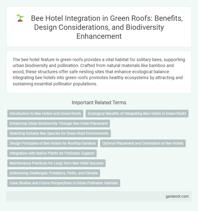 Bee Hotel Integration in Green Roofs: Benefits, Design Considerations, and Biodiversity Enhancement