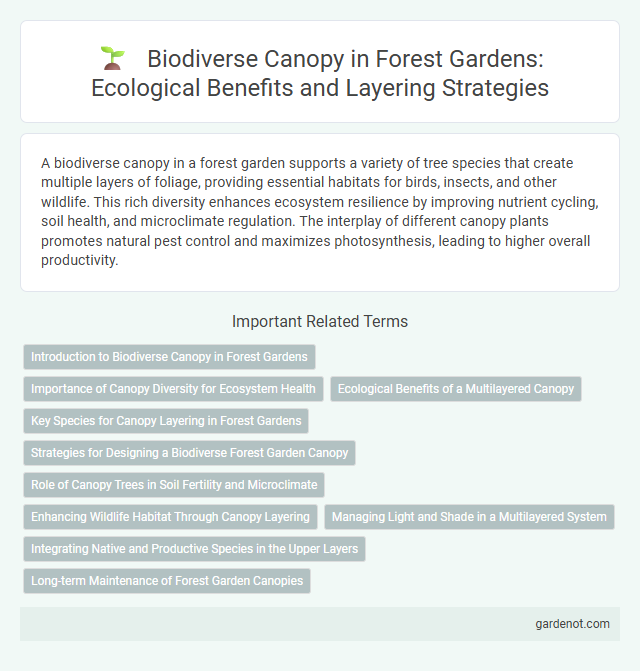Biodiverse Canopy in Forest Gardens: Ecological Benefits and Layering Strategies