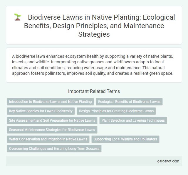Biodiverse Lawns in Native Planting: Ecological Benefits, Design Principles, and Maintenance Strategies