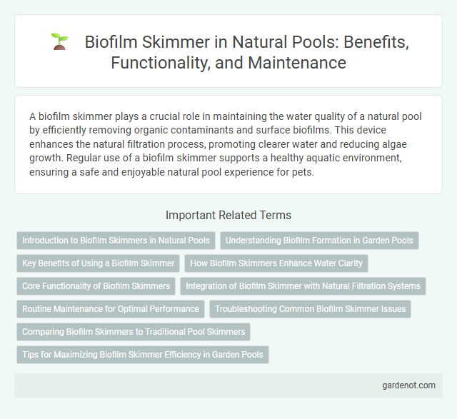 Biofilm Skimmer in Natural Pools: Benefits, Functionality, and Maintenance