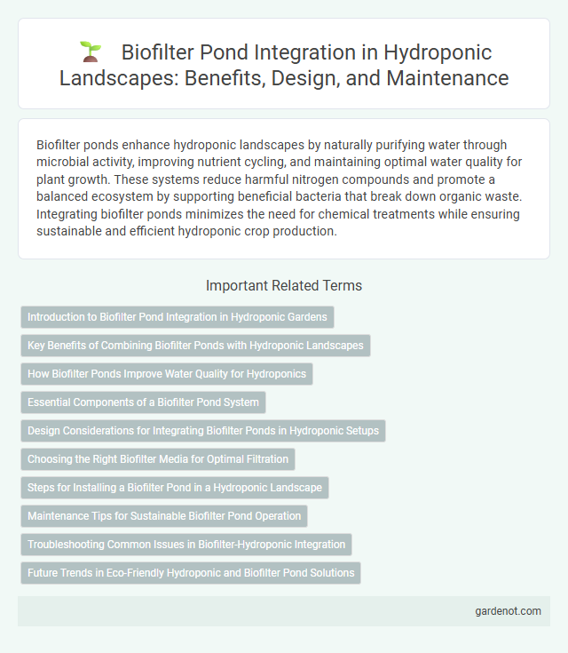 Biofilter Pond Integration in Hydroponic Landscapes: Benefits, Design, and Maintenance
