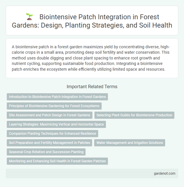 Biointensive Patch Integration in Forest Gardens: Design, Planting Strategies, and Soil Health