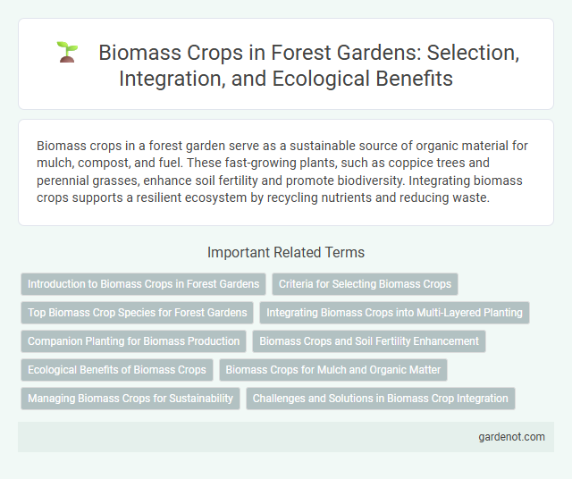 Biomass Crops in Forest Gardens: Selection, Integration, and Ecological Benefits